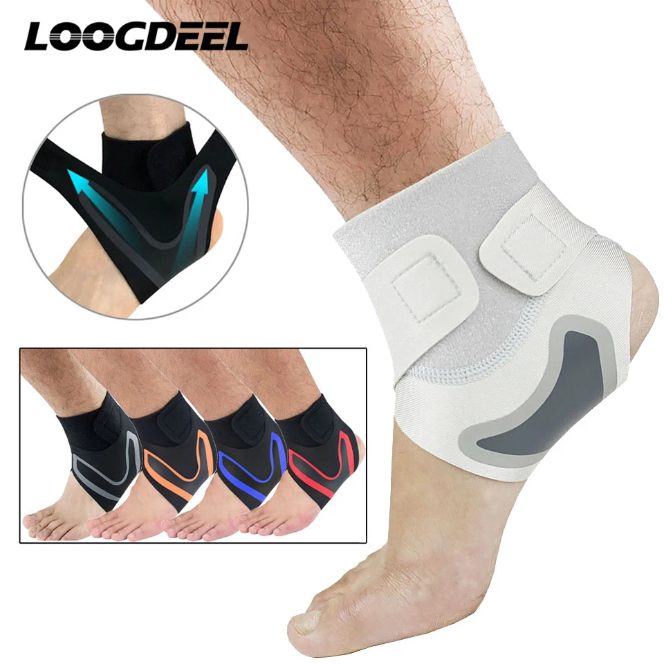 

LOOGDEEL 1Pcs Sports Compression Ankle Support Brace Ankle Stabilizer Tendon Pain Relief Strap Foot Wrap Belt Fitness Basketball