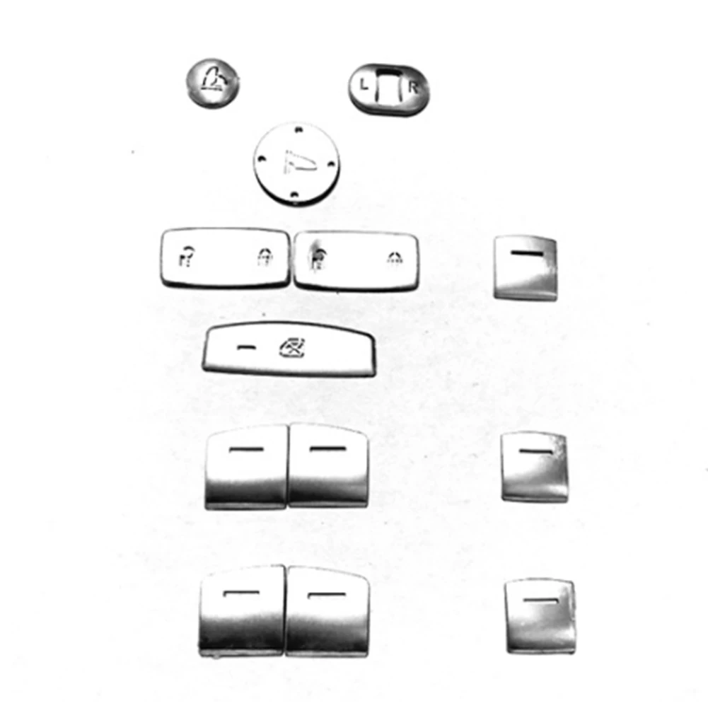 

13PCS Aluminum Alloy Window Glass Lift Switch Button Cover Sticker Trim for 11Th Gen Honda Civic 2022 Accessories,Silver