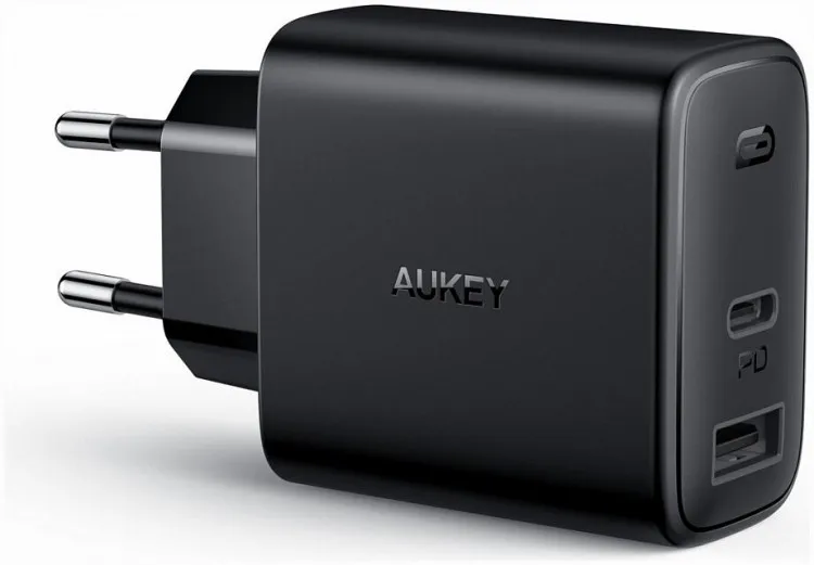 Сетевое зарядное устройство Aukey Swift Mix PD 30W USB-A + USB-C цвет Черный | Мобильные телефоны