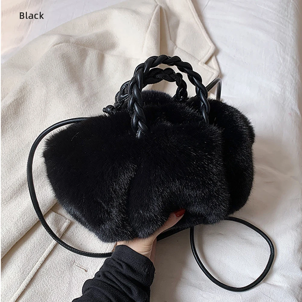 Shoulder Bag Autumn Winter New Cross Body Plush Soft Cloud Bag Fashion Versatile High Color Portable Drawstring Shoulder Bag