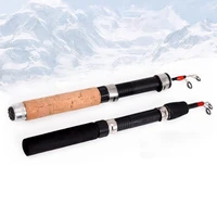 ice fishing rod winter super short frp fiber retractable telescopic pole for freshwater saltwater fishing rods