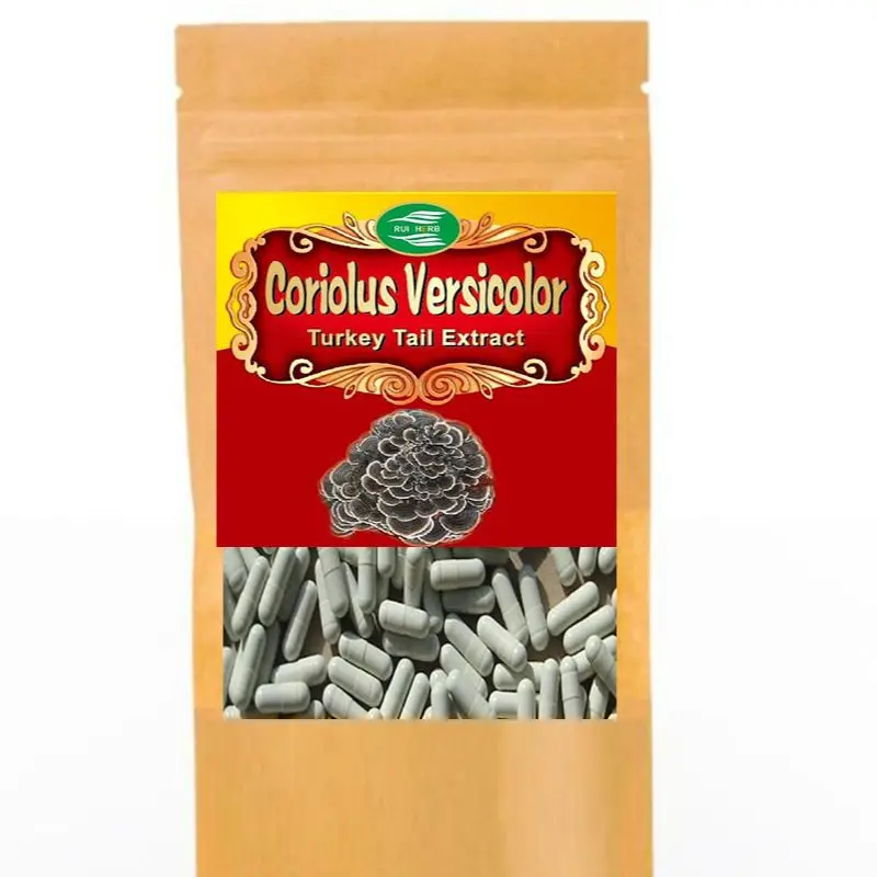 

100pcs Coriolus Versicolor (Turkey Tail) Extract 30% Polysaccharide Capsule Immunity Support