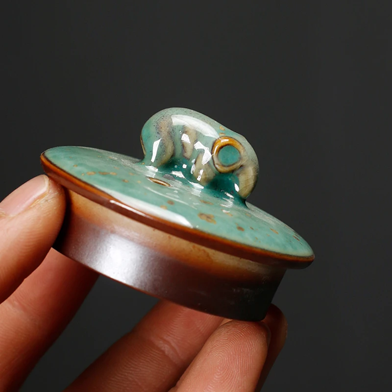 Зеленый керамический чайник TANGPIN с крышкой слона 200 мл |