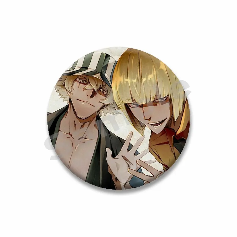 Фото Классическая аниме Bleach, круглая брошь на рюкзаке, мультфильм Kisuke Urahara Ichigo Kurosaki, значок, креативная булавка в стиле манга, украшение для одежды №5