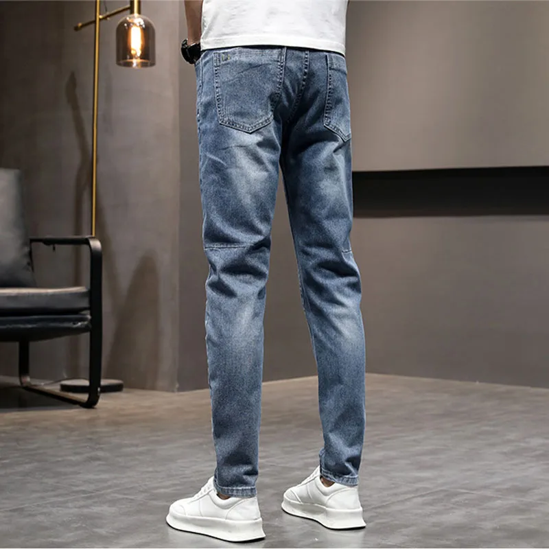 22ss Fashion Casual Jeans Straight Leg Stretch Mens Jeans Baggy Jeans Blue Jeans Long Pants Casual Pants