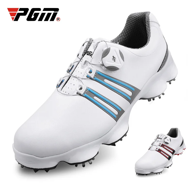 PGM Golf Shoes Men's Waterproof Sports Shoes Spikes Anti-skid Sport Sneaker Male Knobs Buckle Golf Shoes XZ102