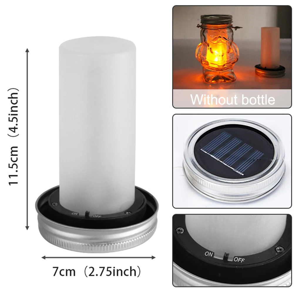 

1x Solar LED Simulation Flame Lamp Hung And Portable Outdoor Garden Balcony Party Decorative Lamp Garden Decorative Light