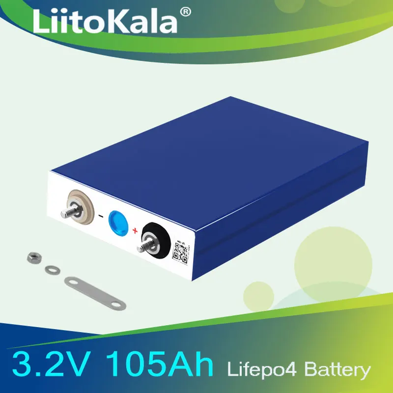 1pcs LiitoKala GRADE A NEW 3.2V 100Ah 105Ah lifepo4 battery CELL 12V 24V Electric RV Golf car outdoor solar energy Rechargeable