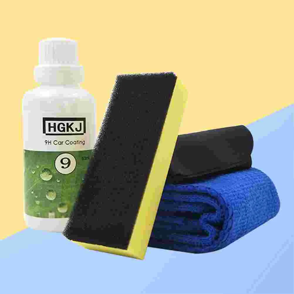 

1 Set Car Coating Protecter Rainproof Hydrophobic Coating Film with Towel Glasses Cloth Sponge