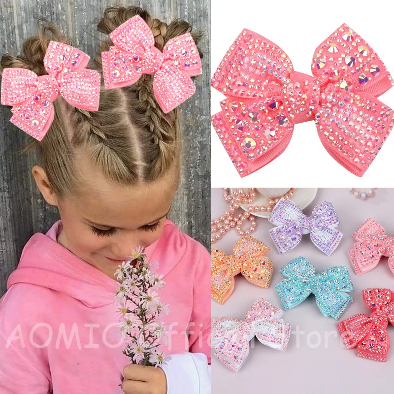 

Pearl Bow Knot Hair Clips for Cute Baby Girls BB Handmade Hairpins Barrettes Headwear Fashion Kids Headwear Hair Accessories