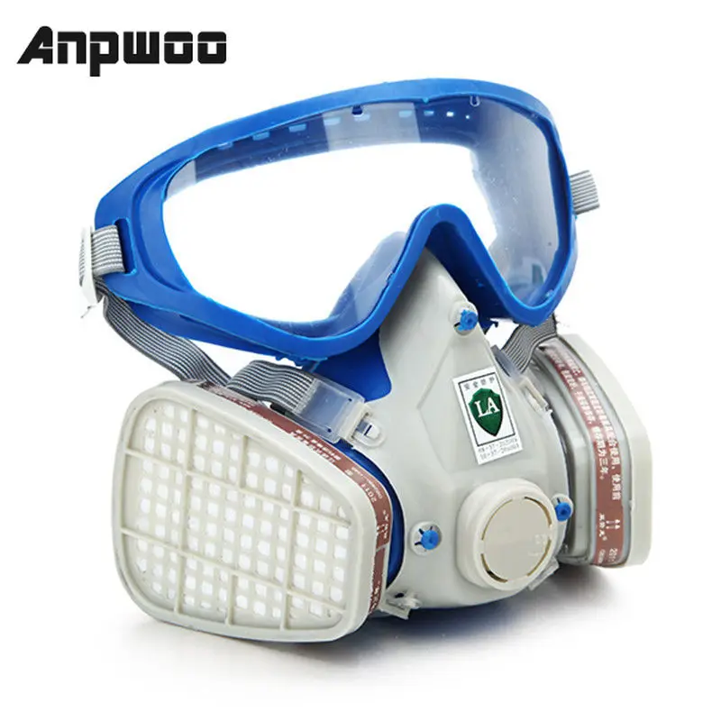 

ANPWOO Gas Comprehensive Cover Paint Chemical Mask & Goggles Pesticide Dustproof Fire Escape respirator carbon filter mask