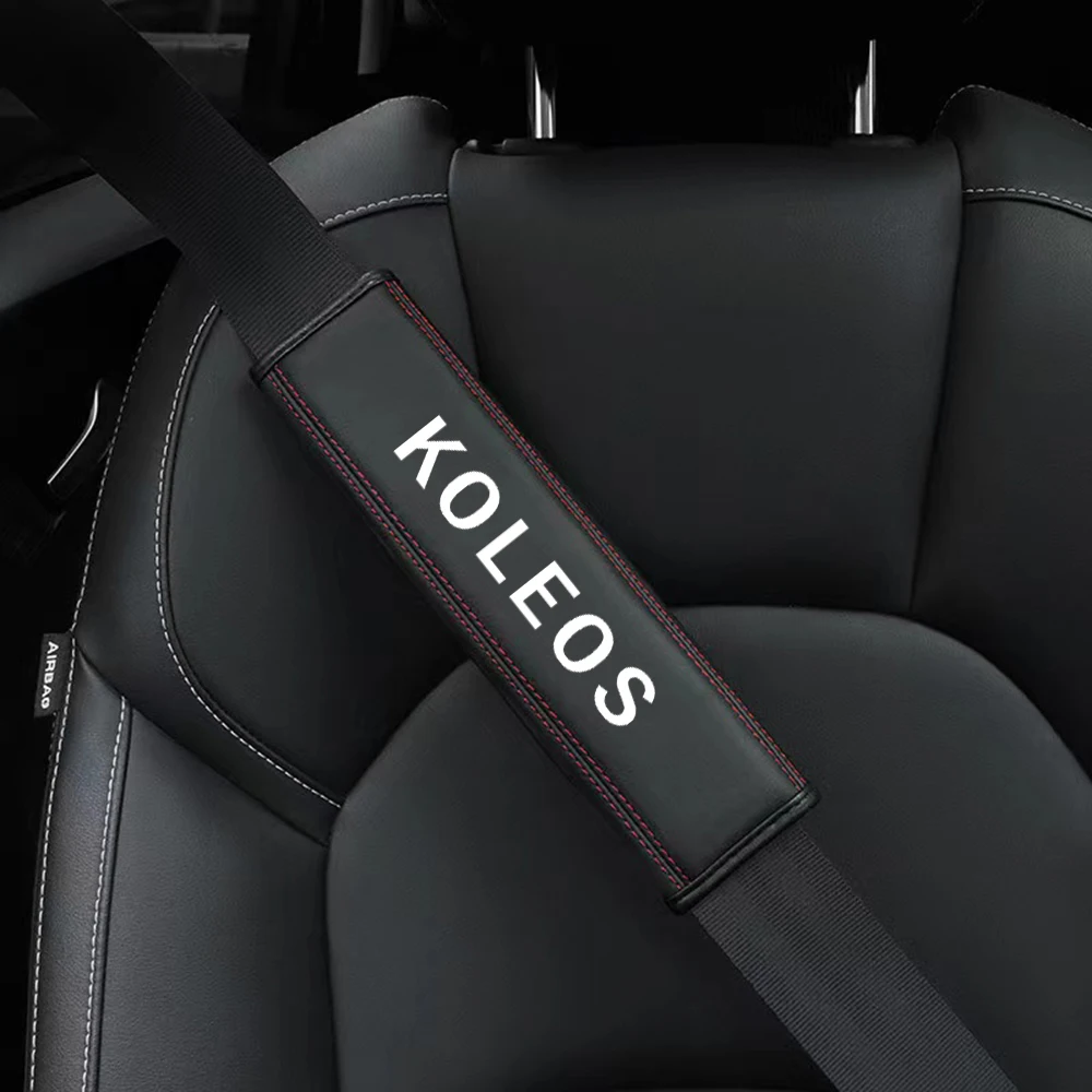 

1pcs High Quality Leather Car Seat Belt Safety Cover Shoulder Strap Pad for Koleos Driver Shoulder Protector Accessories