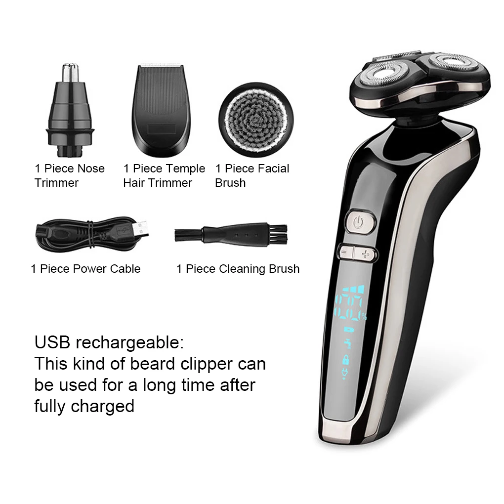 

Электробритва 4D для мужчин электрическая машинка для стрижки волос USB перезаряжаемая профессиональная машинка для стрижки волос Резак для ...