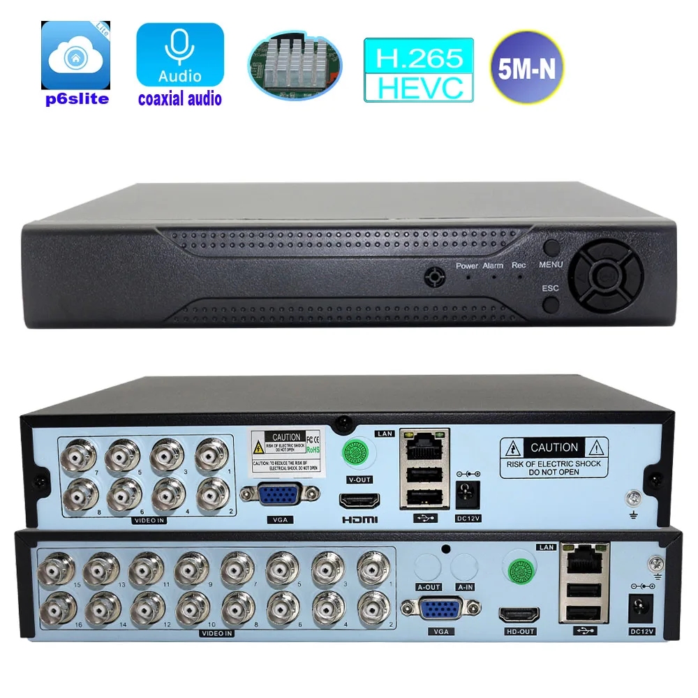 

8-канальный 16-канальный AHD HVR DVR H.265 5MP-N коаксиальный аудио видеонаблюдение NVR 5MP-N 1080P TVI CVI CVBS Домашняя безопасность CCTV IP-камера