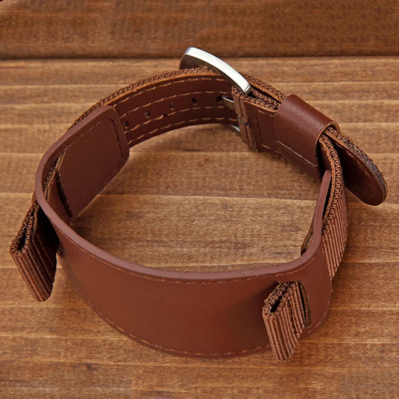 Leather Watchband Men Women Trendy Watch Band 24mm 22mm 20mm 18mm Wrist Watch Strap On Belt Bracelet Metal Bucke Watch Belts