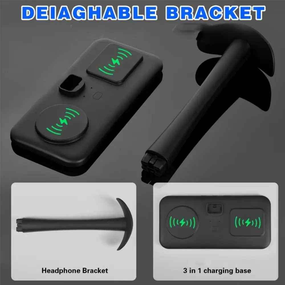 Подставка для гарнитуры RGB 3 в 1 кронштейн беспроводное зарядное устройство