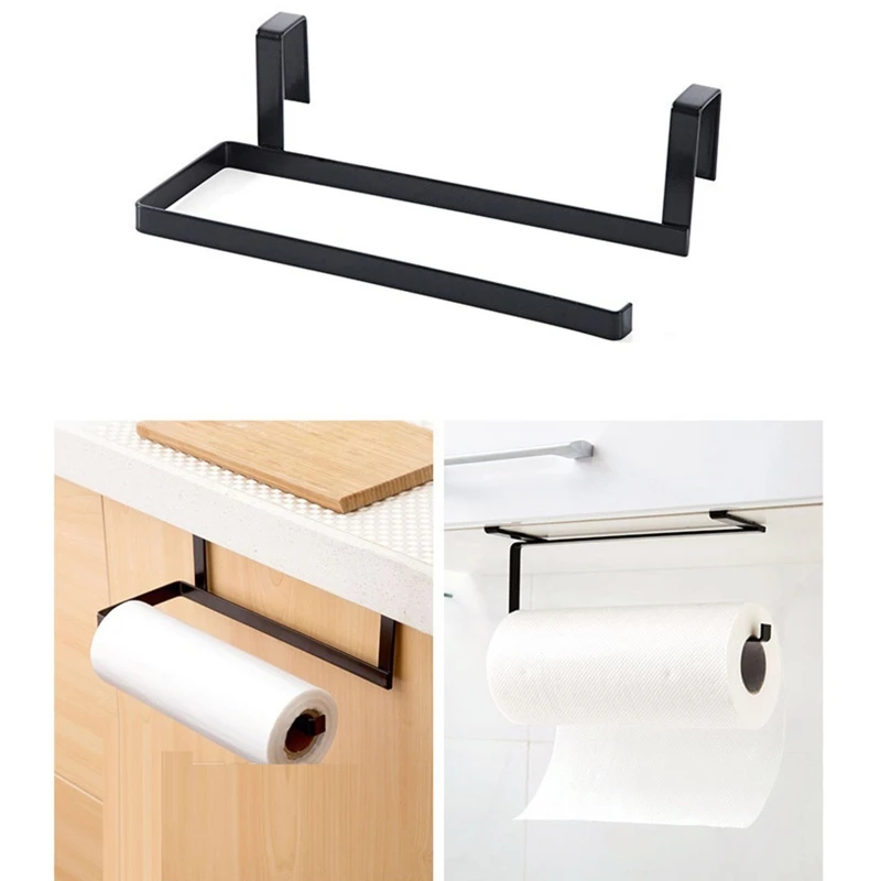 

Paper Towel Holder Box Under Cabinet Mount No Drilling Paper Towel Holder Hanging Storage for Kitchen and Bathroom