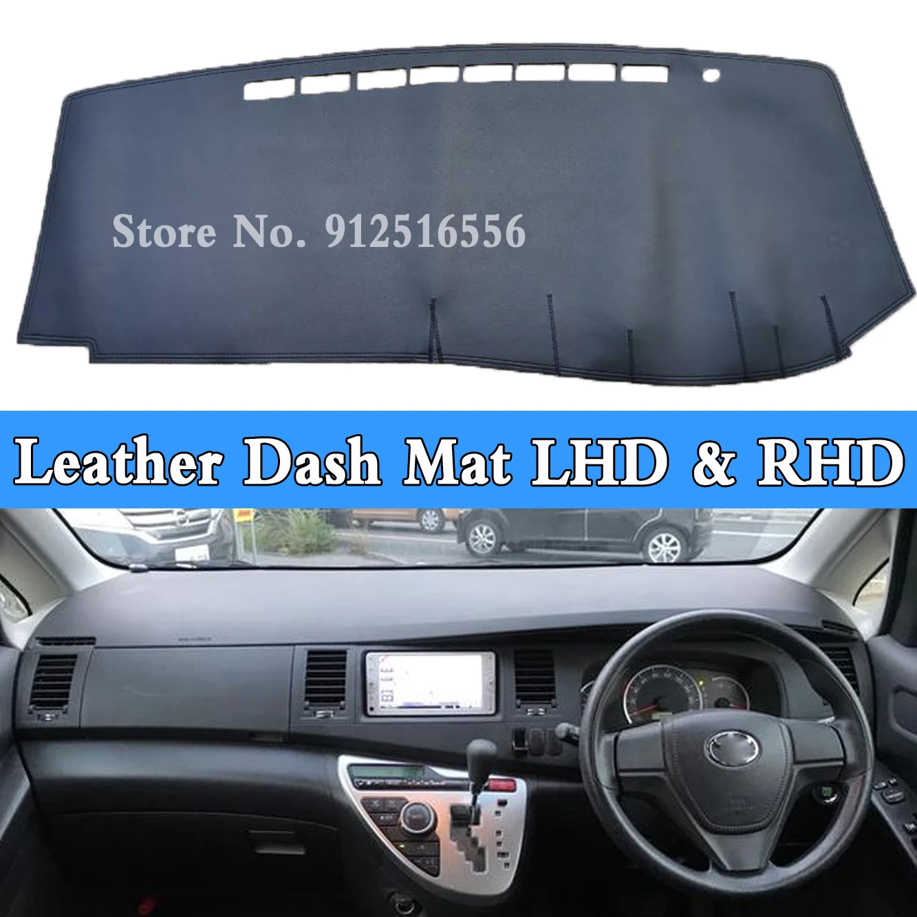 

Car Accessories Leather Dashmat Dash Mat Pad Dashboard Cover Sunshade Carpet For Toyota Isis Platana V 2004–2017 2015 2016