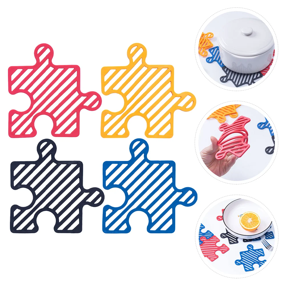 

4PCS Silicone Hollow Out Cup Mat Multi-functional Cup Mat Kitchen Cup Mat