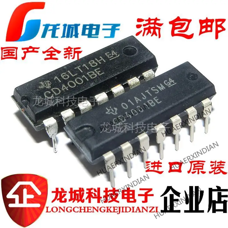 

10 шт./CD4001BE DIP-14 2 новая Оригинальная фотография