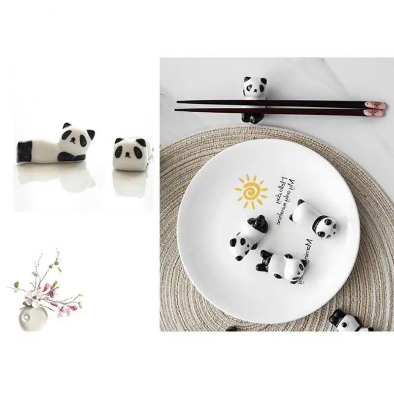 

Cute Chineses Panda Ceramic Chopsticks Holder Stand 8 Kinds Of Panda Shape Chopstick Rest Practical Fashion Kitchen Tableware
