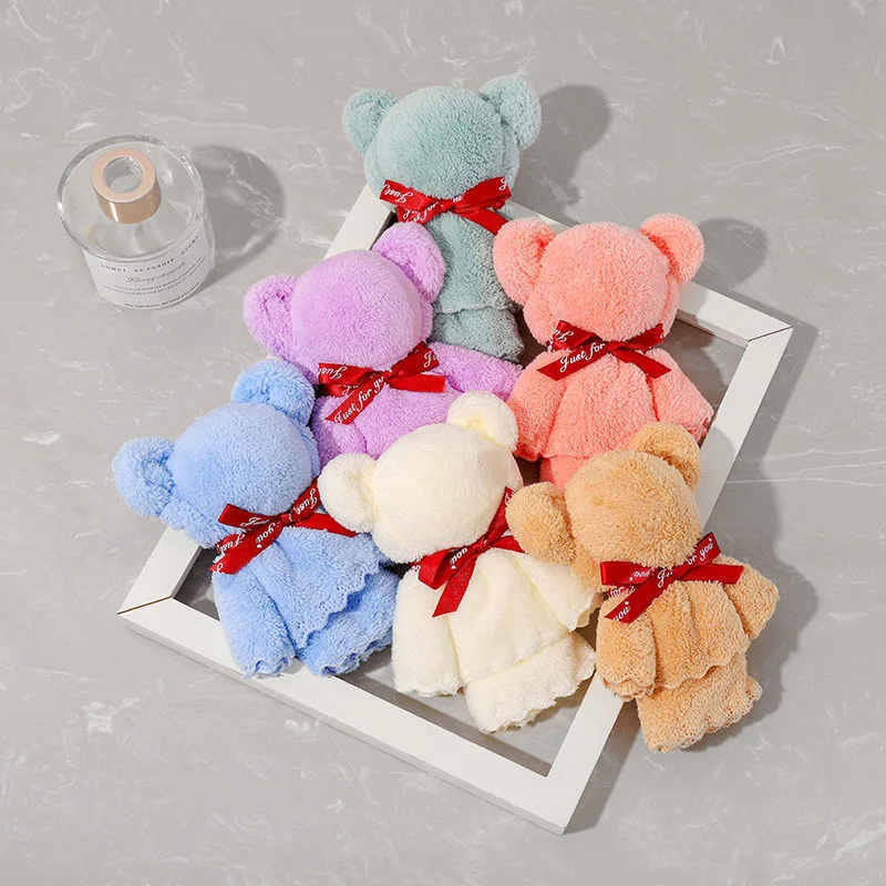 Набор полотенец в форме медведя 10 шт. полотенце для лица домашней вечеринки