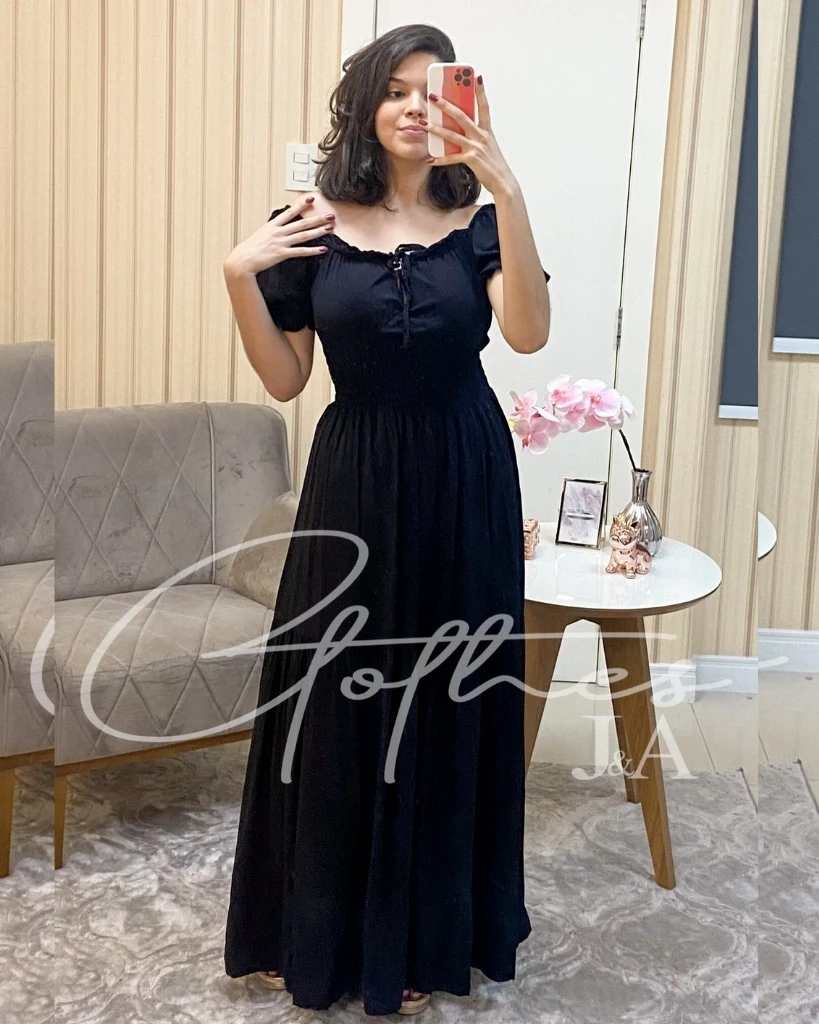 Длинное Цыганское Платье с черным ведром |