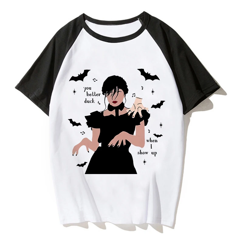 Cartoons Tshirt Wednesday Addams Children T-Shirt I Hate People Clothes Kid Girl Boy Nevermore Academy T Shirt Baby Casual Top