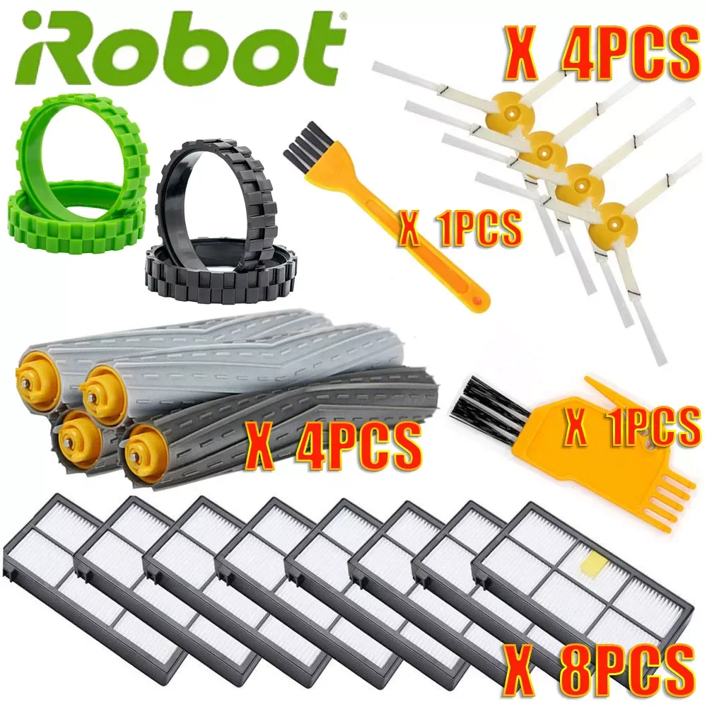 

For IRobot Roomba Parts Kit Series 800 860 865 866 870 871 880 885 886 890 900 960 966 980 - Brushes and Filters