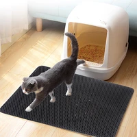 cat litter mat double layer eva house clean pad trapping non slip carpet cat bed pads waterproof pet litter box mat pet products