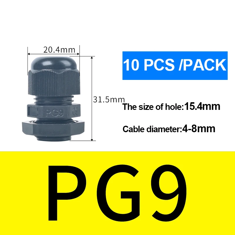

Водонепроницаемые кабельные сальники PG7 PG9 PG13.5 PG16 PG11 нейлоновые IP68