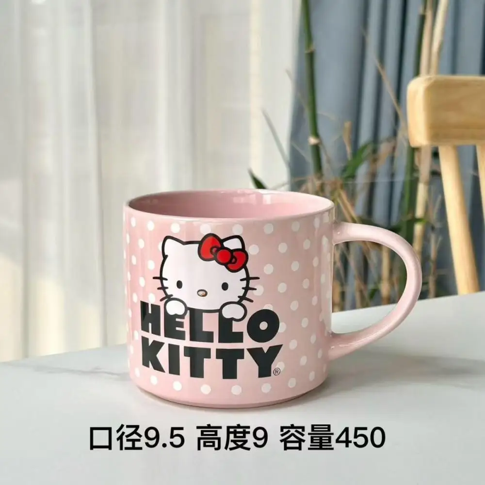 Kawaii Sanrio мультяшная чашка Hello Kitty керамическая кружка большой емкости милая для