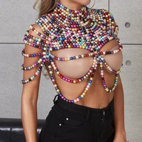 body chain pearl necklace women pearl chain accessories chd20820