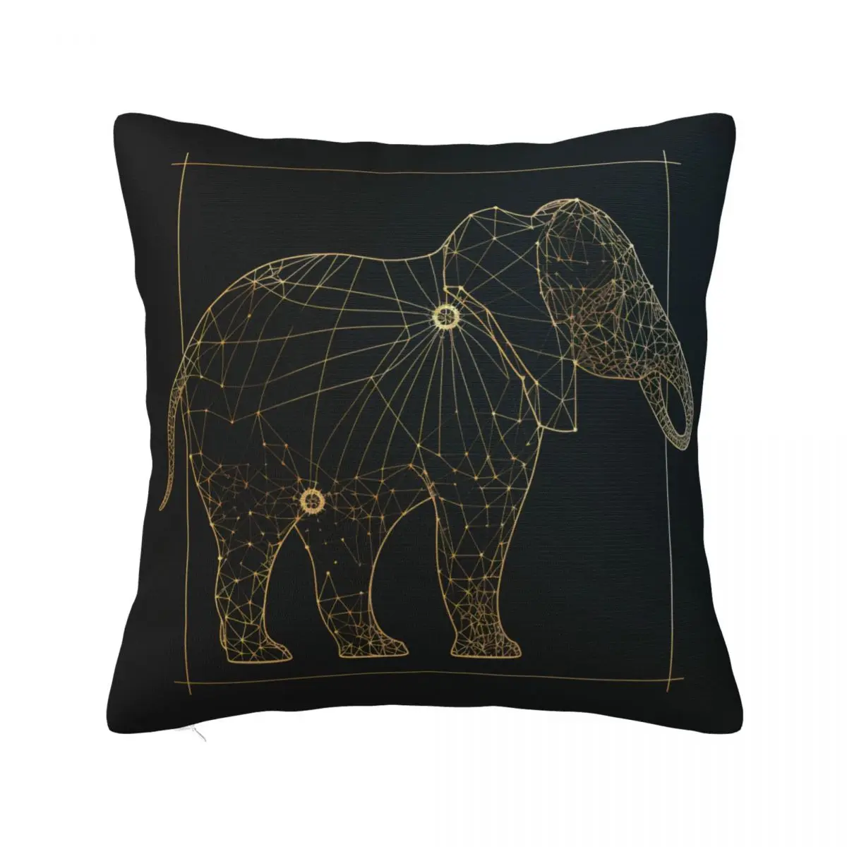 

Elephant Pillow Case Minimalist Art Astro Geometry Polyester Travel Pillowcase Zipper Summer Colored Cover