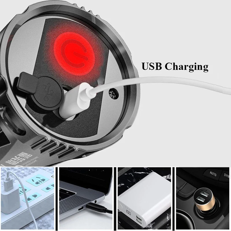 Светодиодный фонарик яркий масштабируемый Водонепроницаемый 4 цвета источник