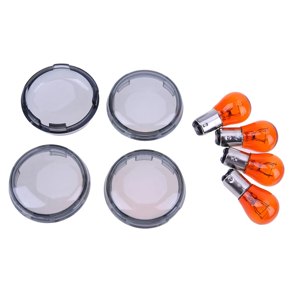 

4pcs Motorcycle Light Turn Signal Indicator Lens Cover Fits For Harley Signal Light Lens Cover Bulb Signal Lamp Cover Auto Parts