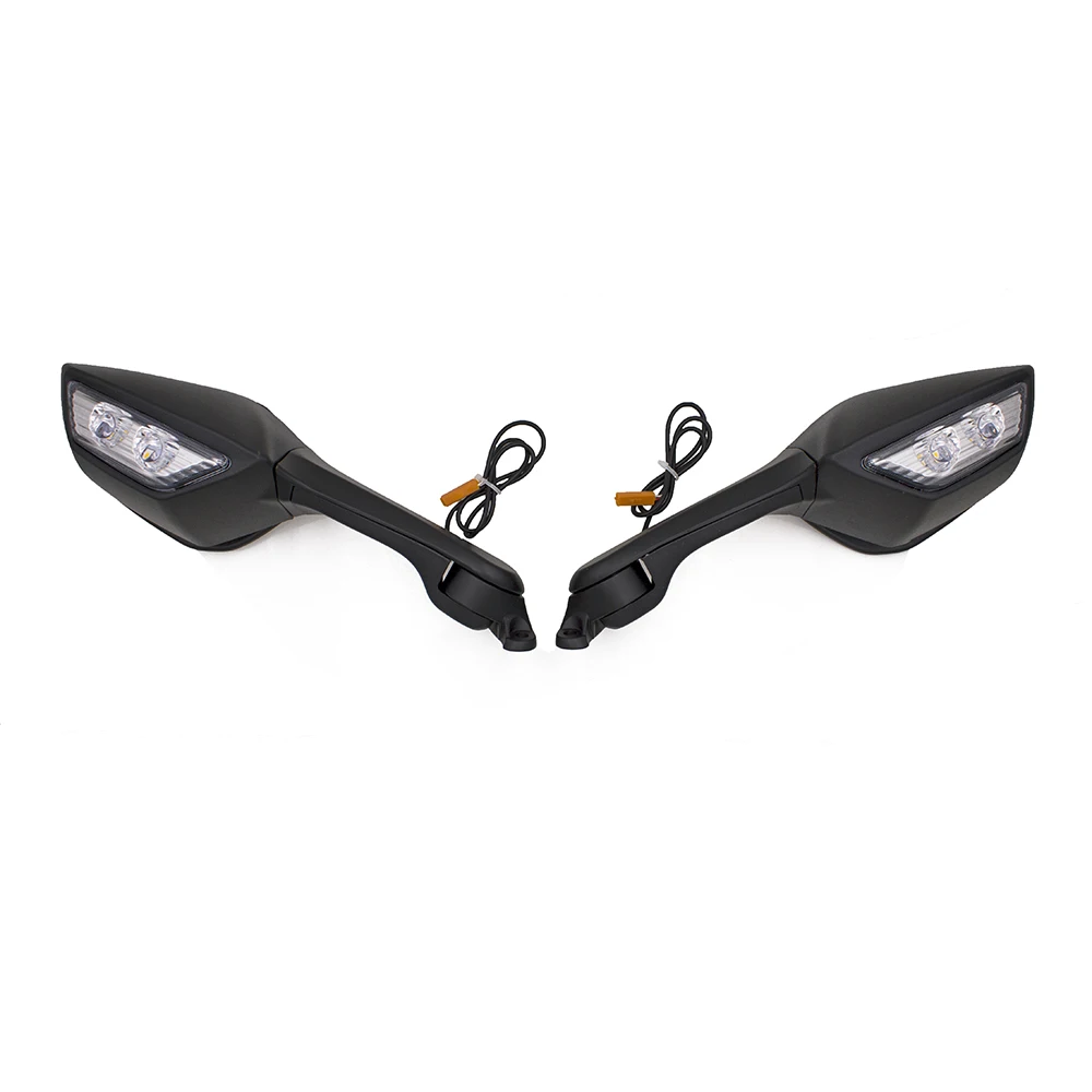 Motorcycle Rearview Mirror with Turn Light Housing Foldable for Kawasaki Daniel ZX-10R 2011-2015 for Yamaha R6 17-22 /R1 15-22 enlarge