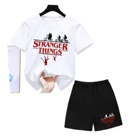 stranger things boys and girls clothing summer breathable t shirts for kids4 14 years old childrens comfortable short sleeves