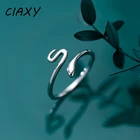 Очаровательное серебряное Открытое кольцо CIAXY 925 для женщин и девушек
