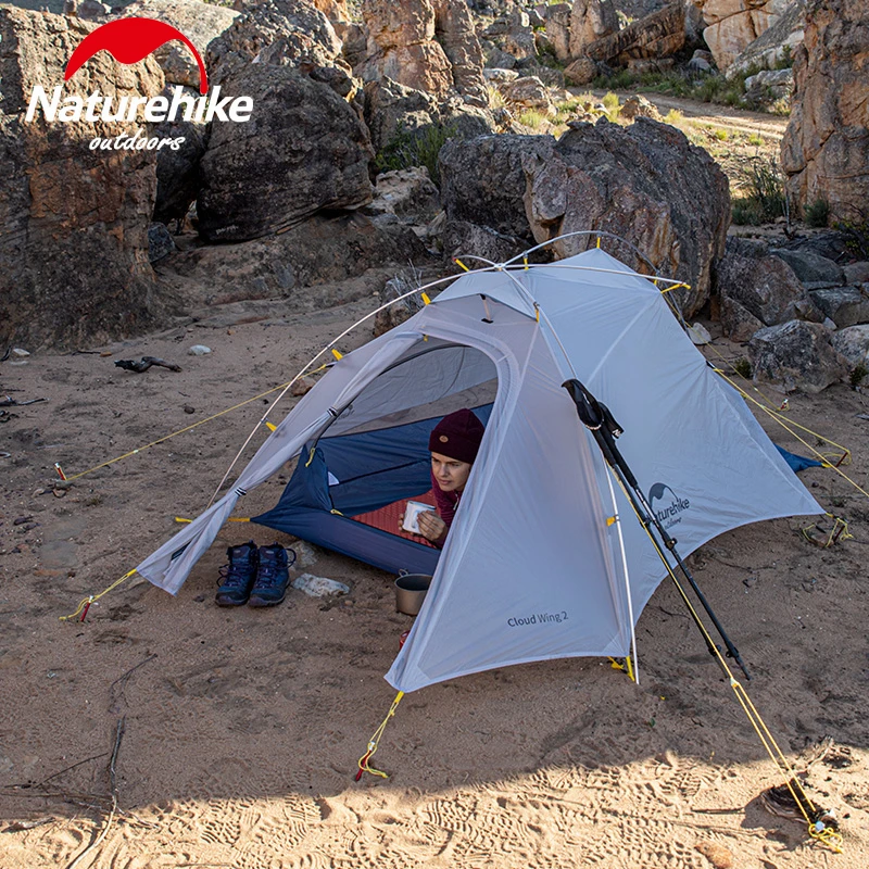 Палатка Naturehike Cloud Up Wing двухслойная нейлоновый силиконовый Улучшенный рюкзак для