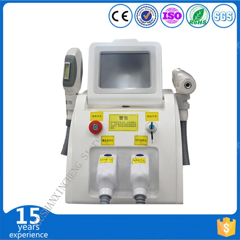 

2 in 1 IPL/OPT/Elight Remove Hair Machine Professional Permannet Painless Laser ND Yag Tattoo Removal Depilation Equipment