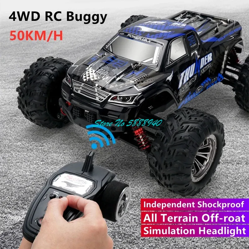 

Desert Off-Road 4WD Racing Wireless RC Car Model 50KM/H 100M Anti-skid Tire Simulation Headlight High-speed Remote Control Truck