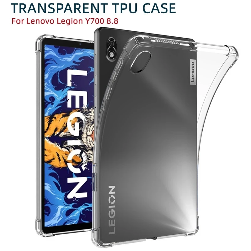 Мягкий чехол из ТПУ Для Lenovo Legion Y700 8 дюйма Прозрачный ударопрочный для матовый