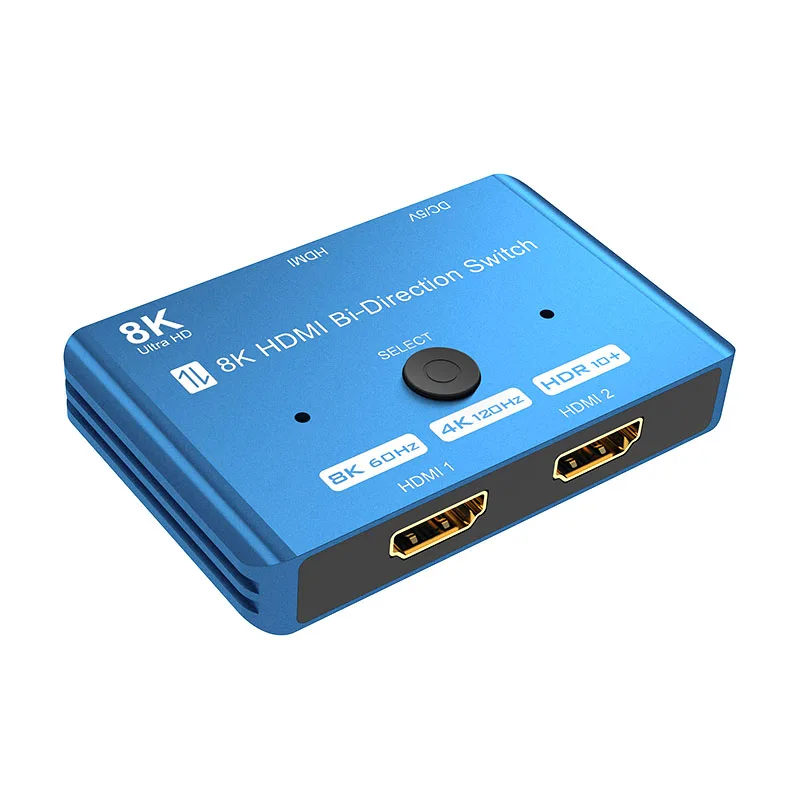 

HDR 10+ HDMI 2.1 Bi-directional Switch Splitter 2x1 1x2 8K Switcher Adapter 8K@60Hz 4K@120Hz for PS3 PS4 PS5 Xbox PC TV Monitor