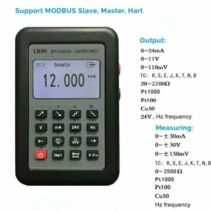 Новинка LB06 Hart Modbus 4 ~ 20 мА/0 10 в калибровочный аппарат генератор сигнала тока -