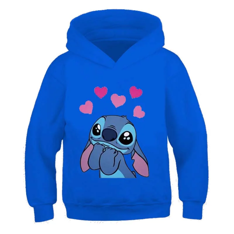 

Disney Anime Pullover Cartoon Stitch Print Hoodies Cartoon Hip Hop Sweatshirt Teen Boys Girls Cosplay Costume Hoodies Sweatshirt