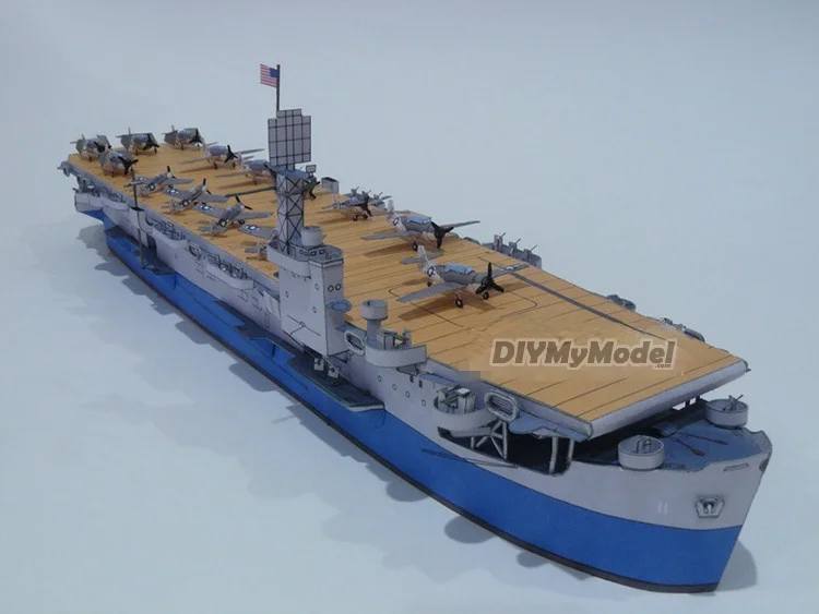 

DIYMyModeI 1:400 масштаб WW2 USS карта Bogue-класс эскорт авиаперевозчик набор бумажных моделей для самостоятельной сборки игрушки ручной работы голово...