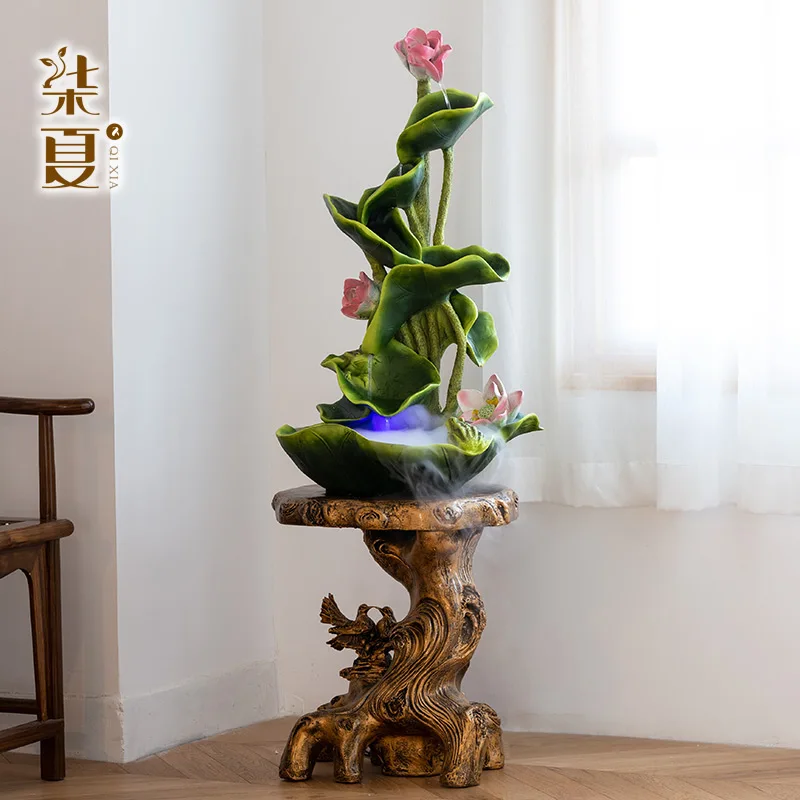 

New Chinese Style Lucky Water Large Floor Ornaments Living Room Light Luxury