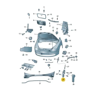 Кронштейн ручки капота LHD для Skoda Fabia Octavia 1Z Roomster Superb Yeti Seat Altea Ibiza Leon Toledo 1J1823633A (art.: 3920d7d5ce291) - 3920d7d5ce291