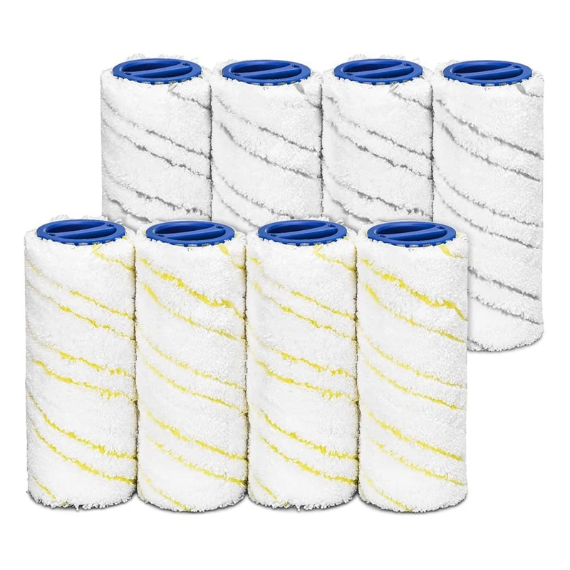 

8 Piece Replacement Parts Roller Set For Karcher FC7 FC5 FC3 FC3D EWM2 Electric Hard Floor Cleaner, Replacement Rollers